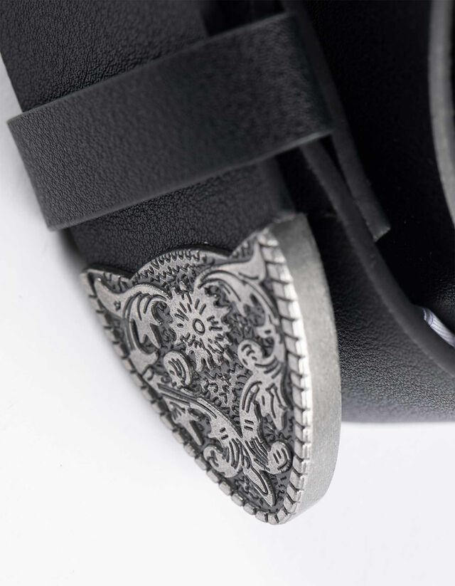 Öv - Bőrhatású - fekete