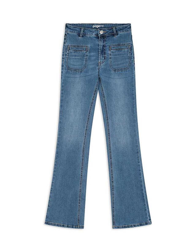 Farmernadrág - Enyhén bővülő fazon - kék