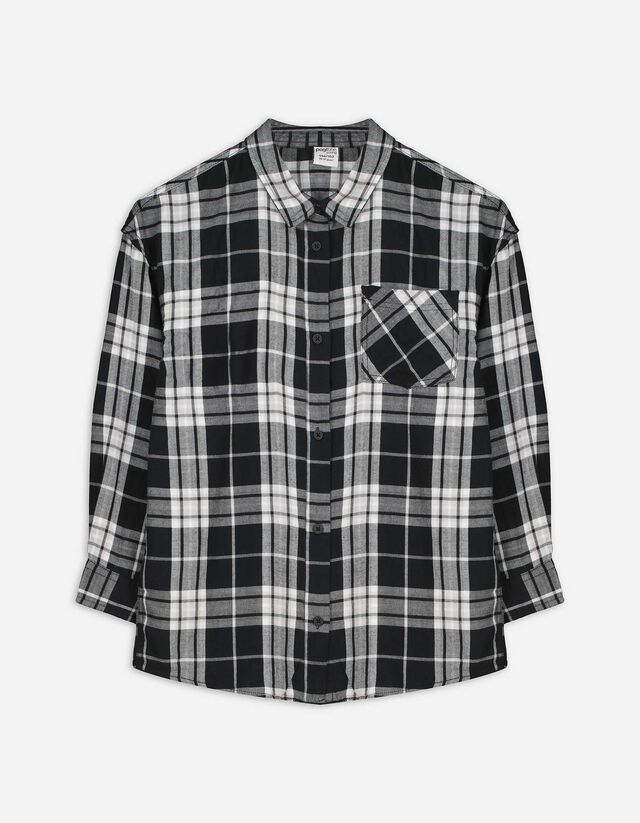 Női ing - Kockás - bézs