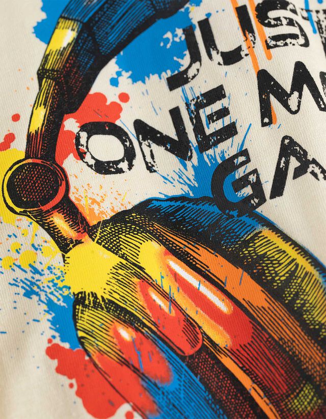 Hosszú ujjú felső - Elülső nyomtatás - bézs