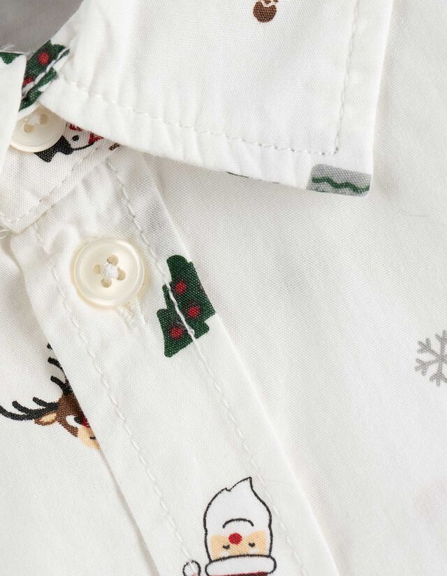 Férfi ing - Elszórt nyomott minta - feher