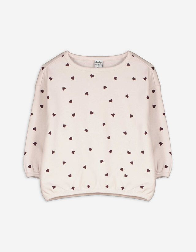 Melegítőfelső - Elszórt mintás - rozsaszin