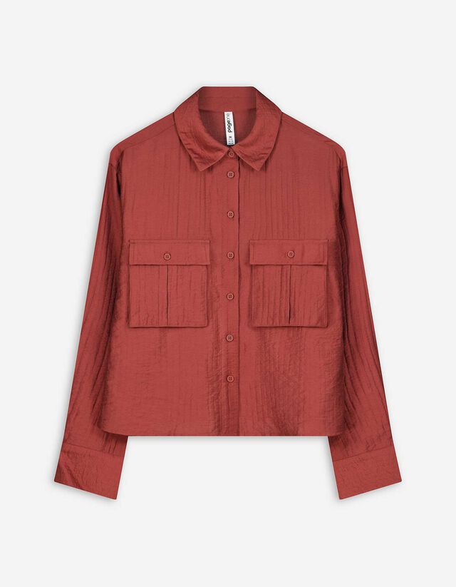 Blúz - Viszkózkeverék - piros