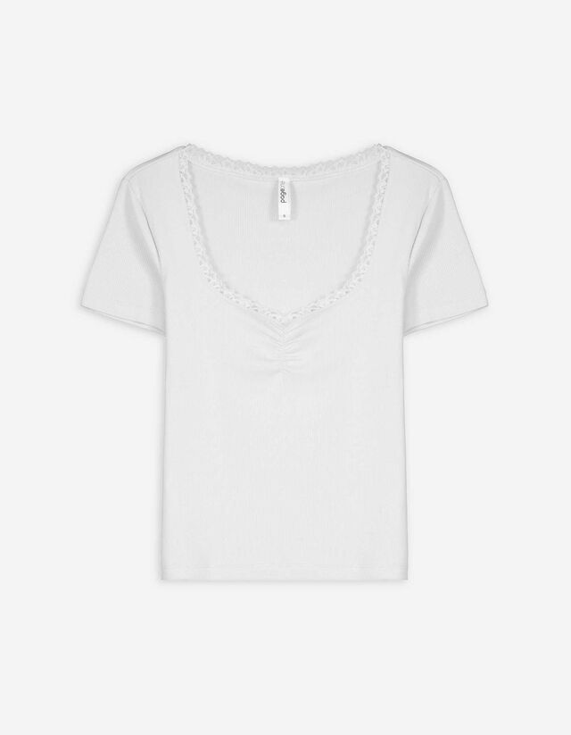 Póló - Szív alakú kivágás - lila