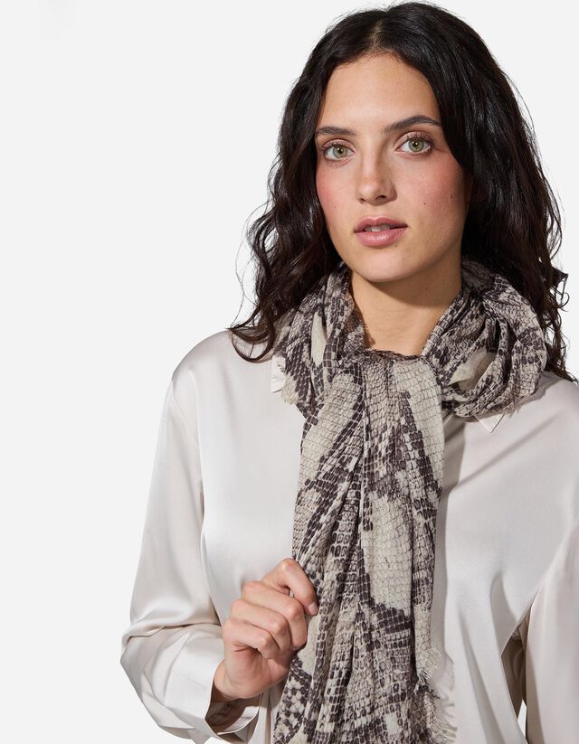 Kendő - Zebra minta - feher