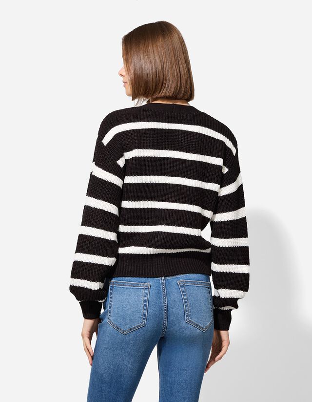 Kötött kardigán - Gombolópántos - sötétszürke