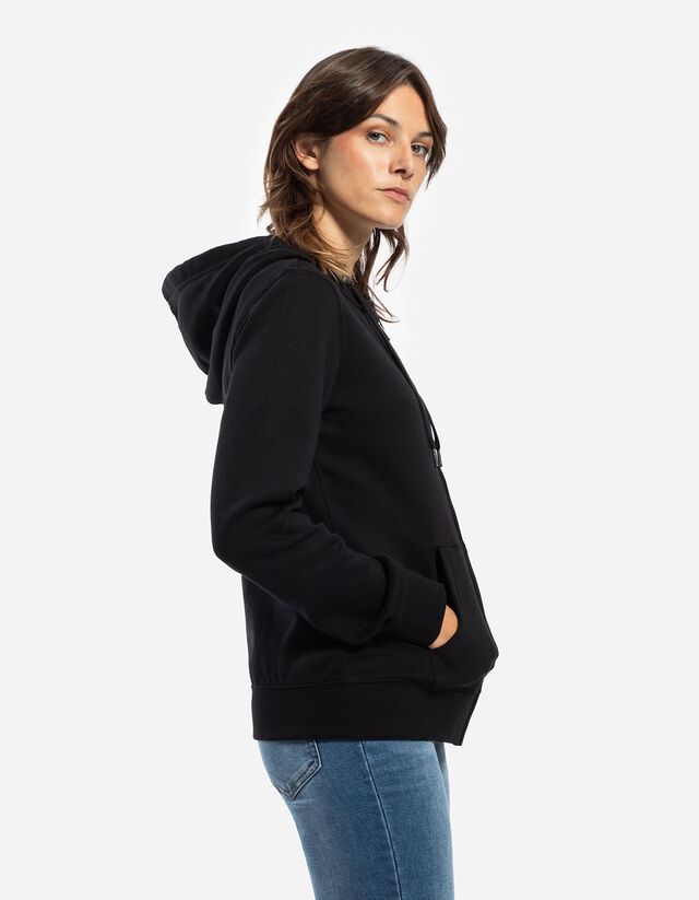 Cipzáros melegítőfelső - Kapucni - fekete