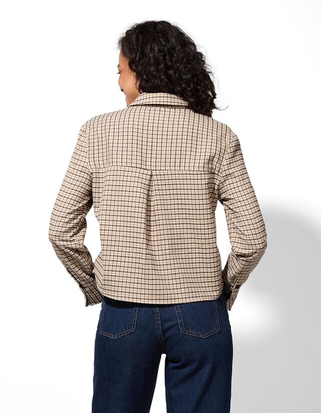 Blúz - Kockás - bézs