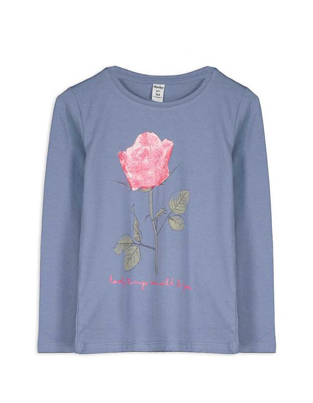 Hosszú ujjú felső - Pamut - vilagos szurke