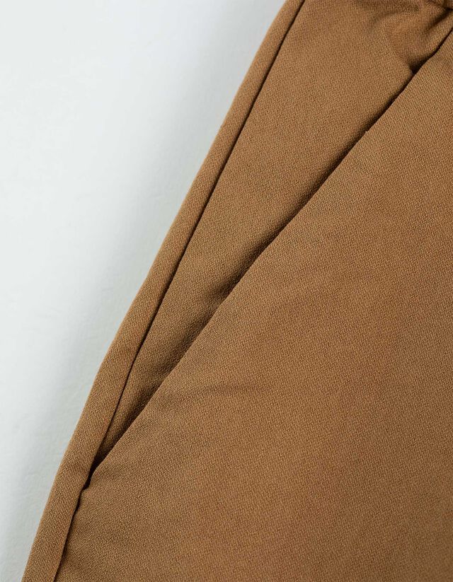 Ráncolt derekú nadrág - világos barna