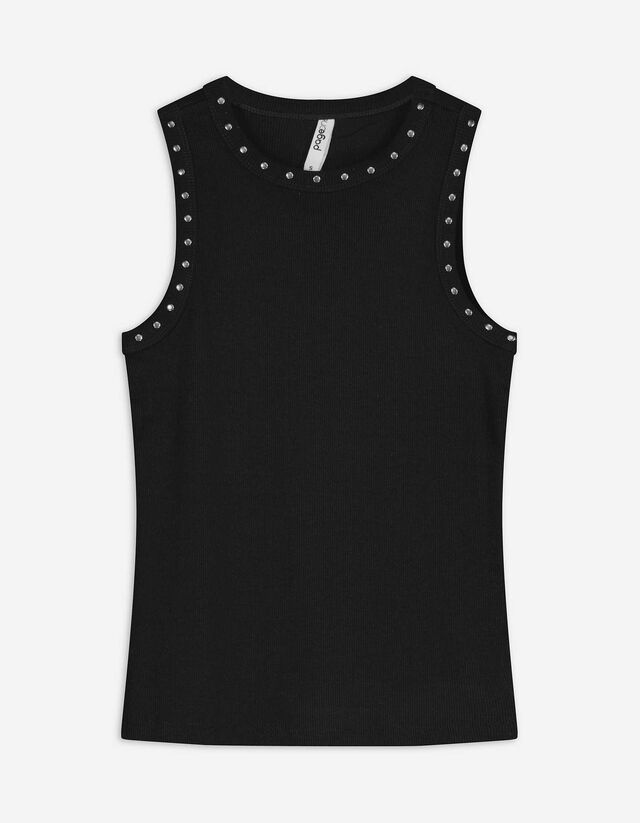 Ujjatlan felső - Szegecselt - piros