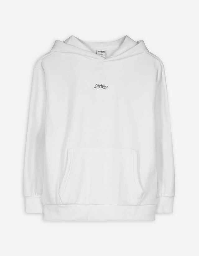 Kapucnis felső - Túlméretezett fazon - feher