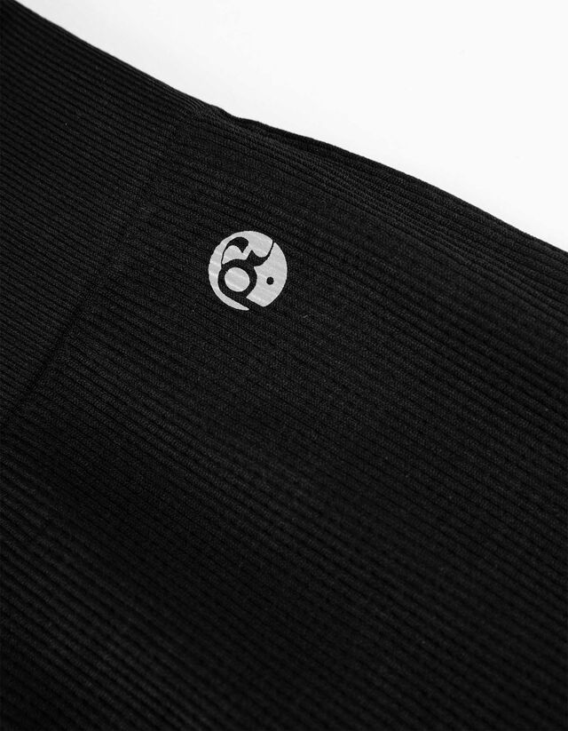 Legging - Bordázott - fekete