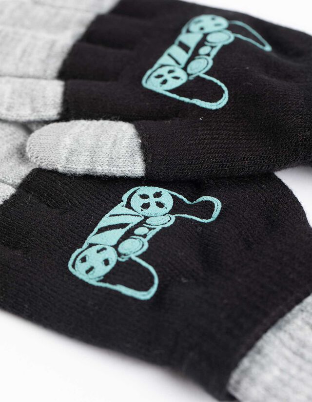 Kesztyű - Nyomott minta - szürke