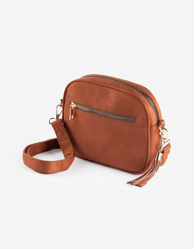 Retikül - Velúr utánzat - sötétbarna