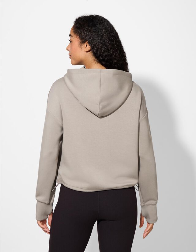 Kapucnis felső - Lélegző szövet - bézs