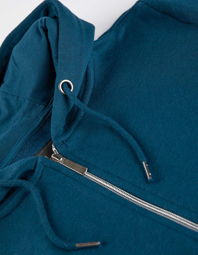 Cipzáros melegítőfelső - Zsinóros kapucni - sotetkek