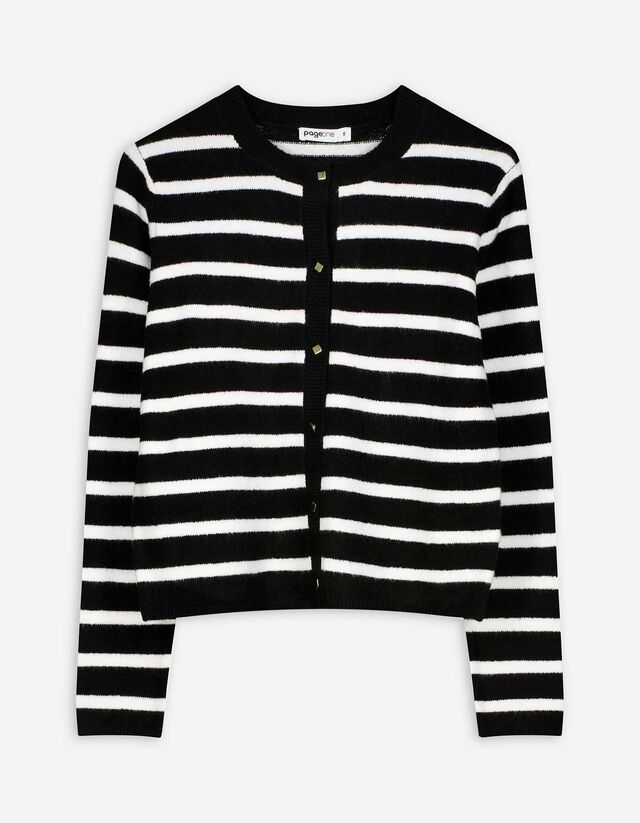 Kardigán - Gombolópántos - fekete