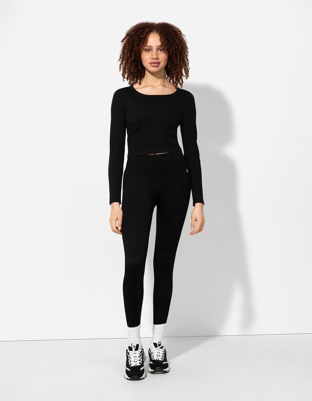 Rövid felső - Bordázott - mélyvörös