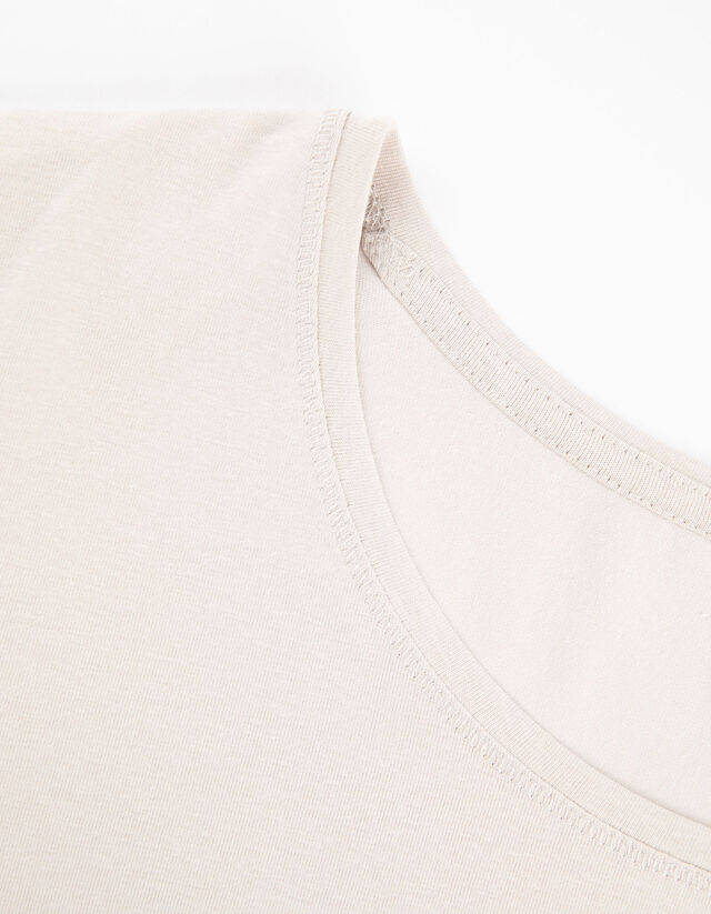 Hosszú ujjú felső - Alapvető - bézs