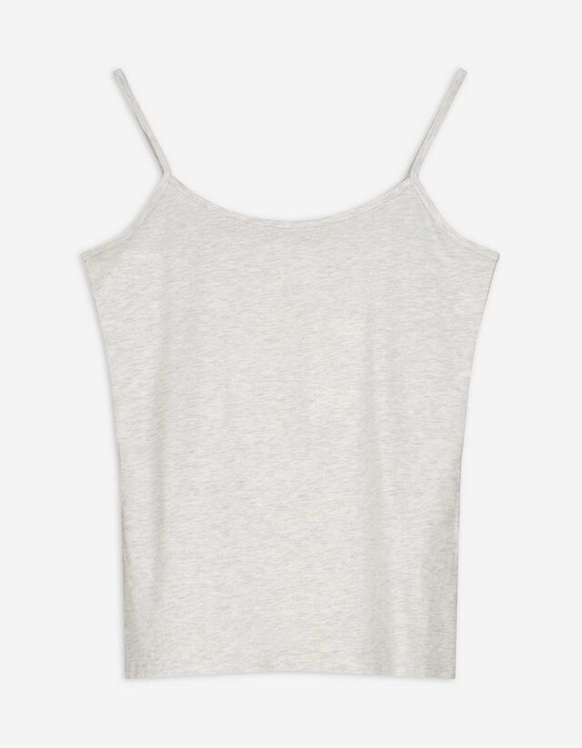 Ujjatlan felső - Spagettipántos - vilagos szurke