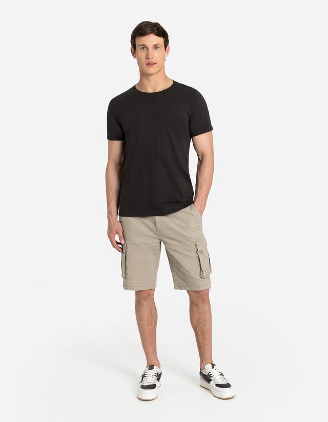 Póló - Melírozott - fekete