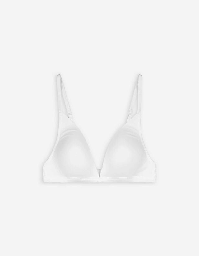 Merevítő nélküli melltartó - Egyszínű - feher