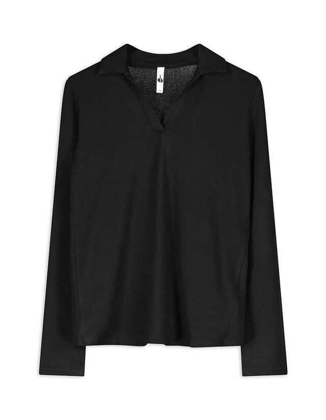 Hosszú ujjú póló - Póló gallér - feher