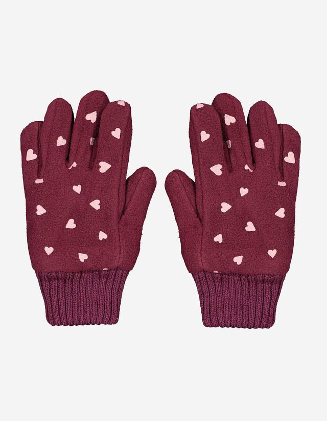 Kesztyű - Elszórt nyomott minta - pink