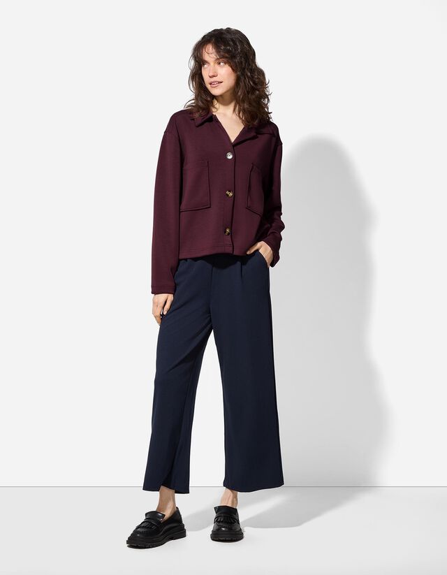 Cipzáros melegítőfelső - Modál tartalom - sotetlila