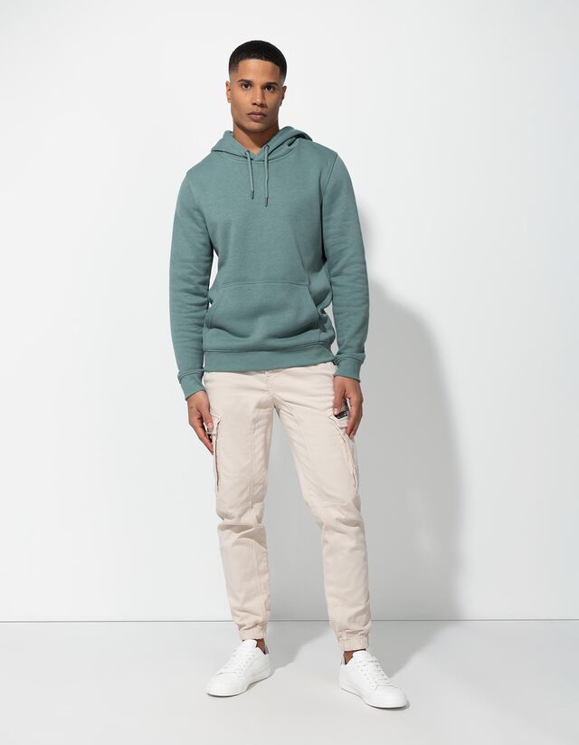 Kapucnis felső - Pamut keverék - sotetkek