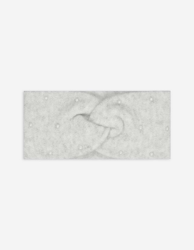 Fejpánt - Gyöngyökkel díszítve - feher