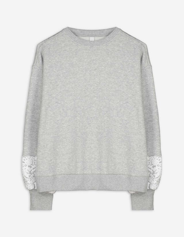 Pulóver - Ballon ujjak - vilagos szurke