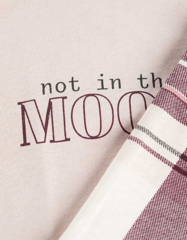 Felsőből és nadrágból álló pizsama szett - Elszórt nyomott minta - bronz