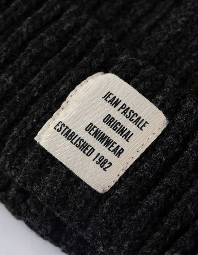 Fejre simuló sapka - Kötött ruha - sötétszürke