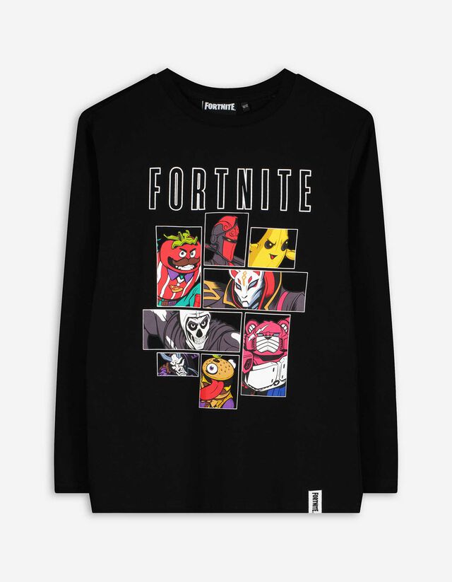 Hosszú ujjú felső - Fortnite - fekete
