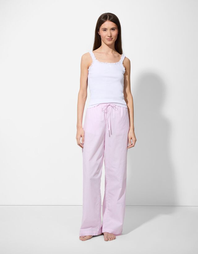 Pizsamaalsó - Csíkos - bézs