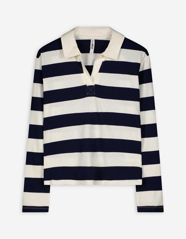 Hosszú ujjú póló - Csíkos - feher