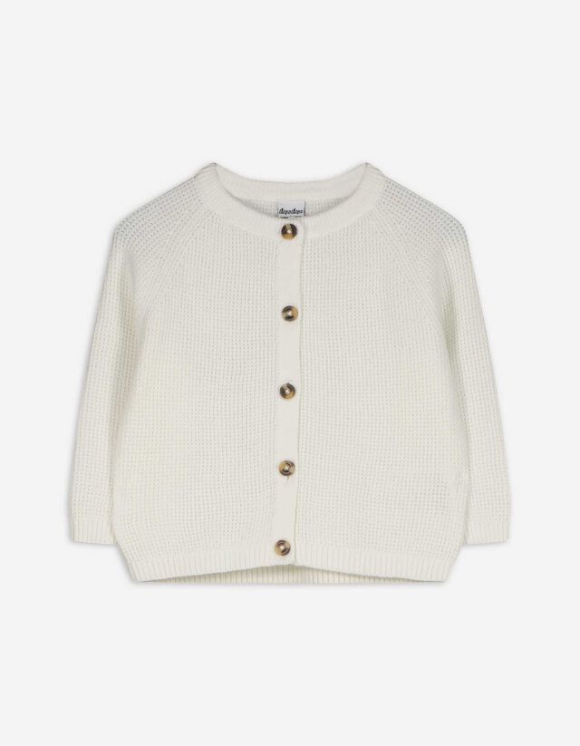 Kötött kardigán - Pamut - bézs