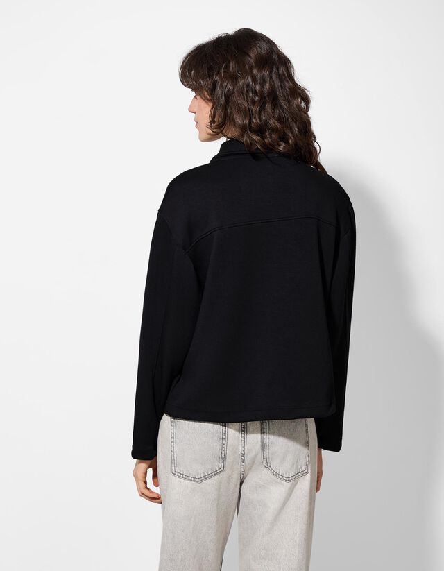 Cipzáros melegítőfelső - Modál tartalom - sotetlila