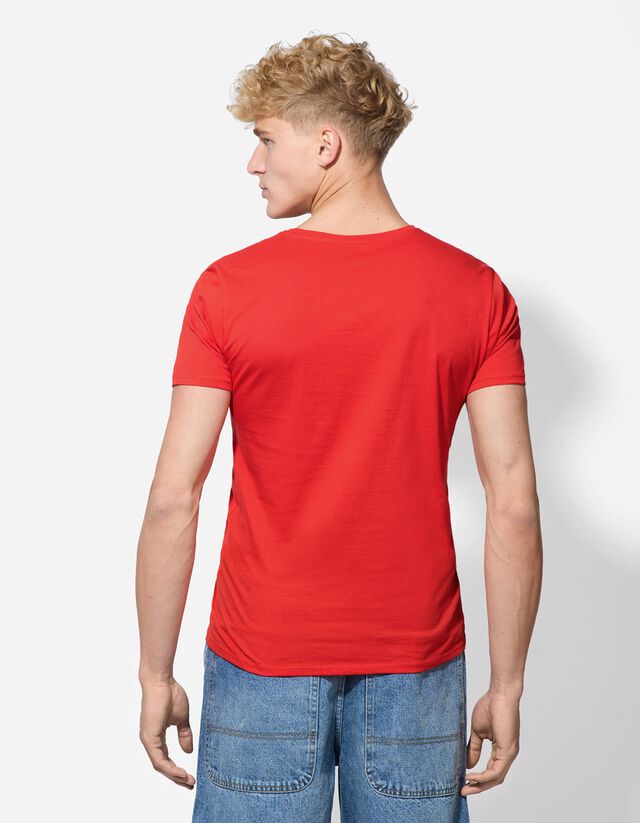 Póló - Nyomott minta - fekete