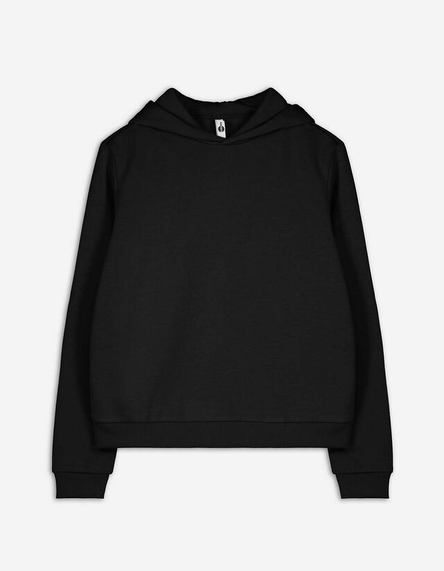 Kapucnis felső - Normál fazon - fekete