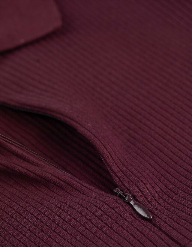 Hosszú ujjú póló - Bordázott - sotetlila