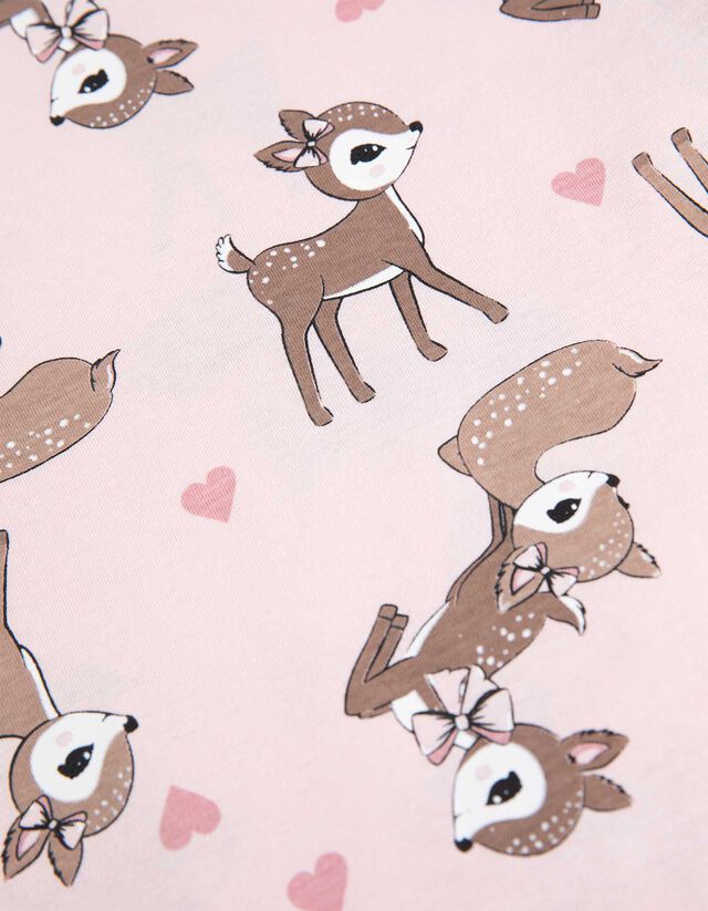 Hosszú ujjú felső - Elszórt nyomott minta - rozsaszin