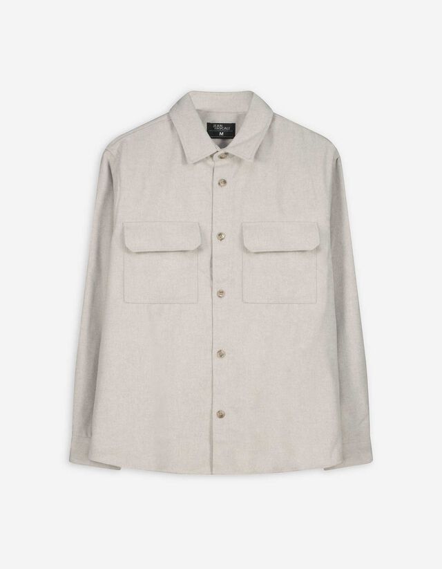 Férfi ing - Gyapjú megjelenés - bézs