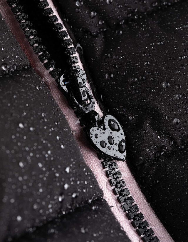 Steppelt kabát - Egyszínű - fekete