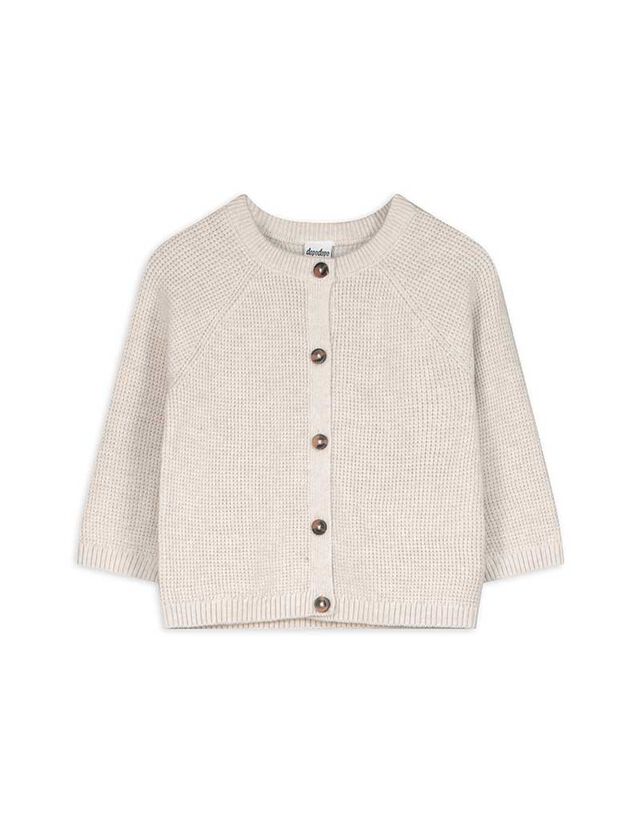 Kötött kardigán - Pamut - bézs