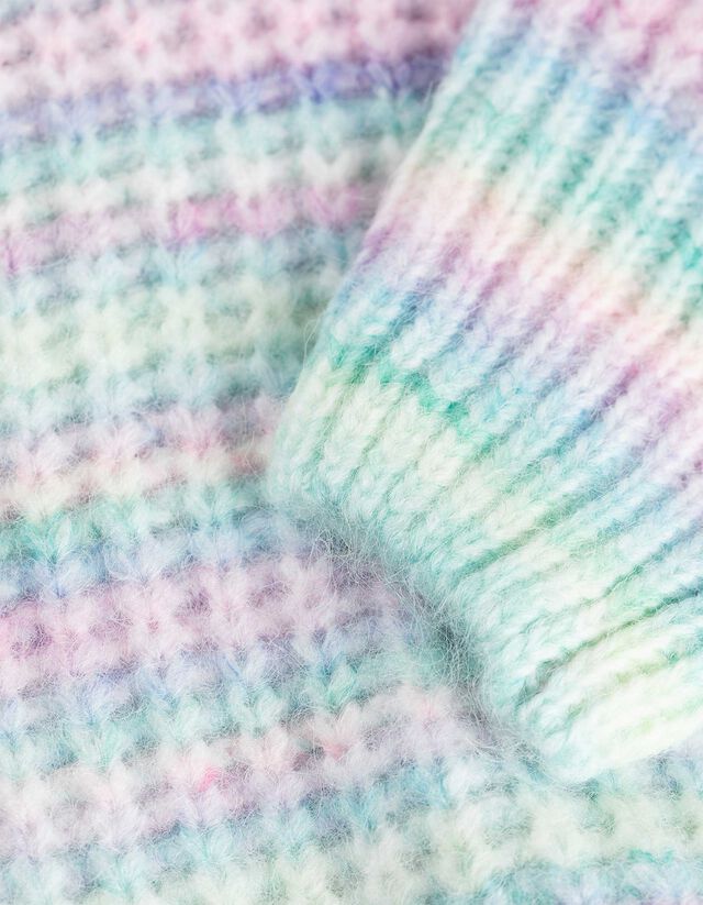 Pulóver - Durva kötésű - vilagoskek