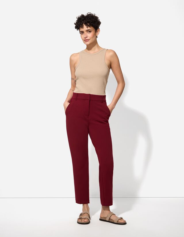 Ujjatlan felső - Bordázott - sötétbarna