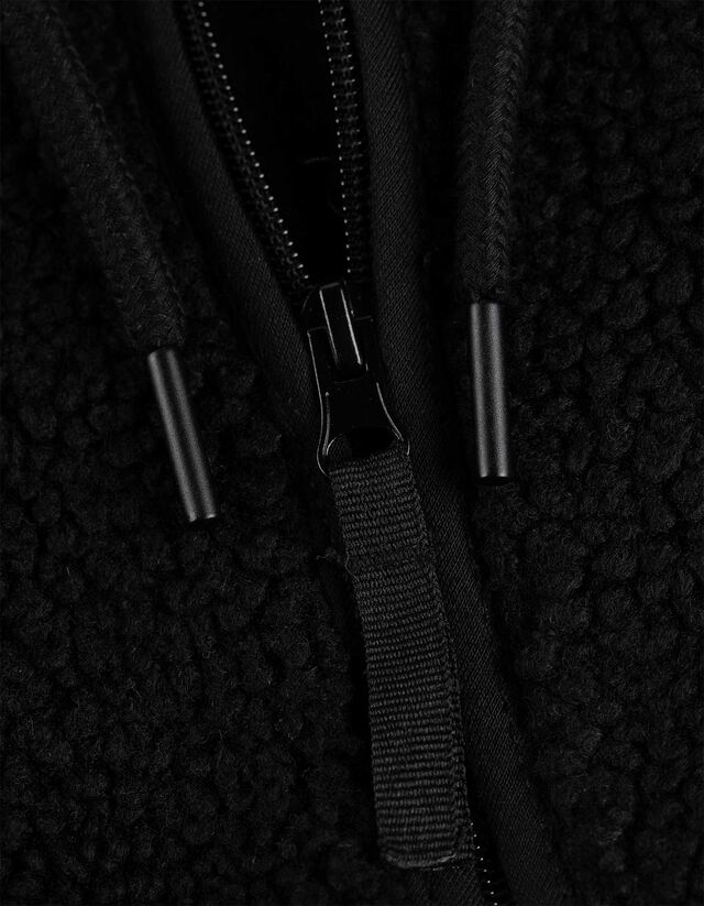 Cipzáros melegítőfelső - Plüss - fekete